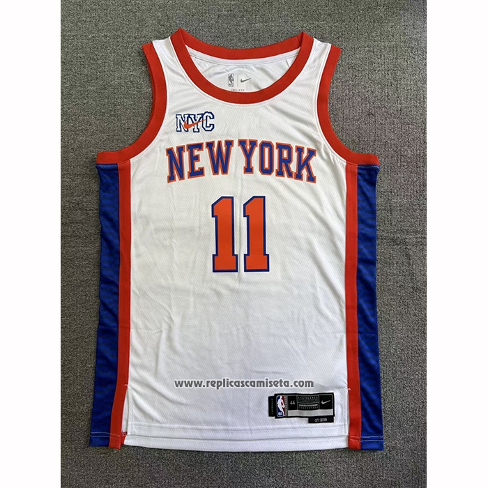 Camiseta New York Knicks Jalen Brunson NO 11 Ciudad 2025-26 Blanco